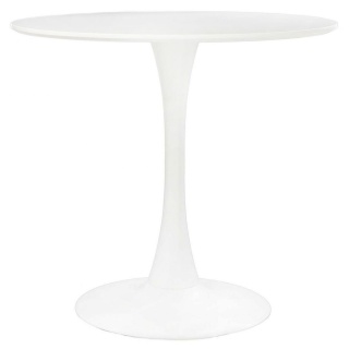 OKRĄGŁY STÓŁ TULIP, BIAŁY, NA JEDNEJ NODZE, 80 CM, DO SALONU, JADALNI