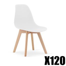 Paleta 120 szt. - Krzesło KITO białe / nogi naturalne