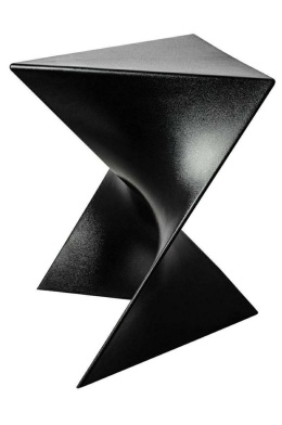 CZARNY TRÓJKĄTNY STOLIK Z, MAŁY, DO SALONU, DO POKOJU, NOWOCZESNY, 40 CM