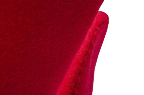 Fotel SWAN WOOL PREMIUM czerwony - wełna, podstawa stal Fotel SWAN WOOL PREMIUM czerwony - wełna, podstawa stal