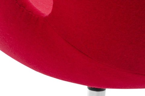 Fotel SWAN WOOL PREMIUM czerwony - wełna, podstawa stal Fotel SWAN WOOL PREMIUM czerwony - wełna, podstawa stal