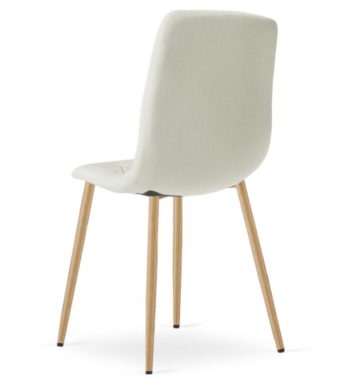 Krzesło LIBRA - beż materiał / nogi kolor drewna x 1 Krzesło LIBRA - beż materiał / nogi kolor drewna x 1