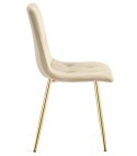 Krzesło LIBRA - jasny beż aksamit / nogi kolor złoty x 1