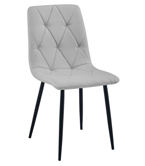 Krzesło LIBRA - jasny szary materiał / nogi czarne x 1