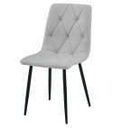 Krzesło LIBRA - jasny szary materiał / nogi czarne x 1