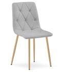 KRZESŁO TAPICEROWANE AURA, SZARE, DO SALONU, JADALNI, KUCHNI, NOWOCZESNE