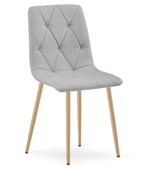 KRZESŁO TAPICEROWANE AURA, SZARE, DO SALONU, JADALNI, KUCHNI, NOWOCZESNE