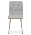 KRZESŁO TAPICEROWANE AURA, SZARE, DO SALONU, JADALNI, KUCHNI, NOWOCZESNE