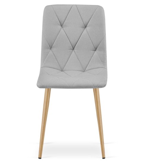 KRZESŁO TAPICEROWANE AURA, SZARE, DO SALONU, JADALNI, KUCHNI, NOWOCZESNE