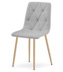 KRZESŁO TAPICEROWANE AURA, SZARE, DO SALONU, JADALNI, KUCHNI, NOWOCZESNE
