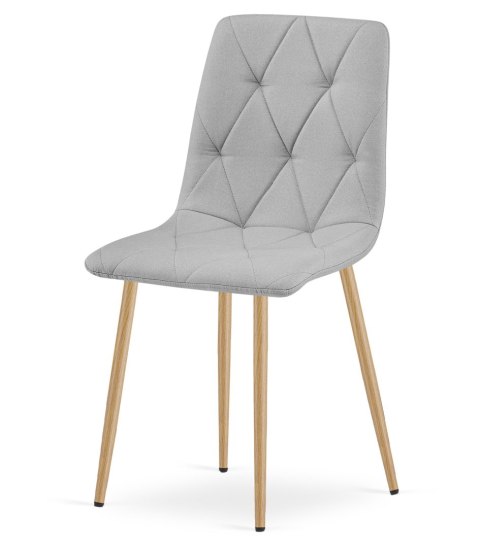 KRZESŁO TAPICEROWANE AURA, SZARE, DO SALONU, JADALNI, KUCHNI, NOWOCZESNE