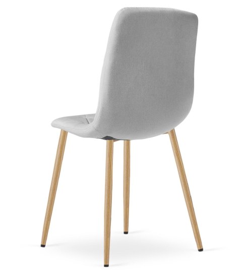 KRZESŁO TAPICEROWANE AURA, SZARE, DO SALONU, JADALNI, KUCHNI, NOWOCZESNE