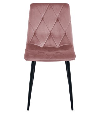 KRZESŁO TAPICEROWANE WELUROWE AURA, RÓŻOWE, VELVET, SALON, JADALNI, GLAMOUR