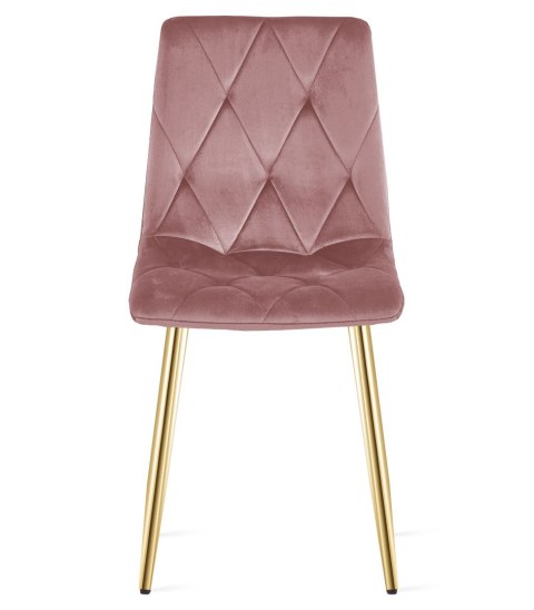 Krzesło LIBRA - różowy aksamit / nogi kolor złoty x 1
