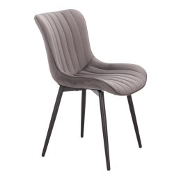 TAPICEROWANE KRZESŁO DESTIN SZARE, METALOWE, DO KUCHNI, JADALNI, WELUROWE