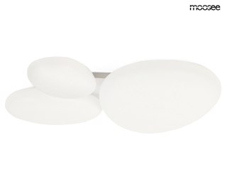 LAMPA SUFITOWA PLAFON MOOSEE AURAE BIAŁA, LED 57W, 6840LM, DO SALONU