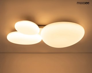 LAMPA SUFITOWA PLAFON MOOSEE AURAE BIAŁA, LED 57W, 6840LM, DO SALONU