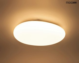 LAMPA SUFITOWA PLAFON ALBAORO BIAŁA, LED 25W, MOOSEE, NOWOCZESNA, SALON