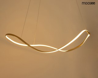 LAMPA WISZĄCA MOOSEE AURALUX 100, ZŁOTA, LED 41W, SALON, MODERN, ART DECO