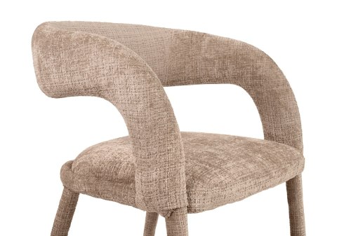 KRZESŁO BAROWE SERENA, HOKER BEŻOWY, SZENILA, DO WYSPY, GLAMOUR, 74CM