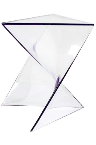 STOLIK KAWOWY LUCENT, PRZEZROCZYSTY, DO SALONU, LOFT, TRANSPARENTNY, LAWA