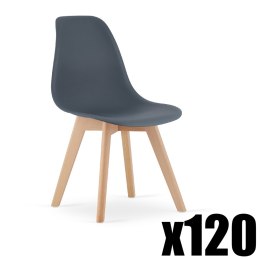 Paleta 120 szt. - Krzesło KITO - dark slate / nogi naturalne