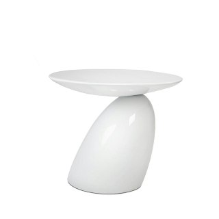 STOLIK KAWOWY OKRĄGŁY BIAŁY POŁYSK AURELIA, DO SALONU, ŁAWA, LOFT, 60 CM