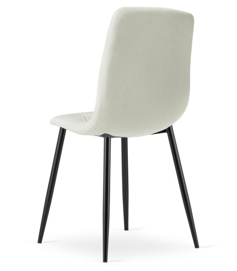 Krzesło LIBRA - beż materiał / nogi czarne x 4 Krzesło LIBRA - beż materiał / nogi czarne x 4