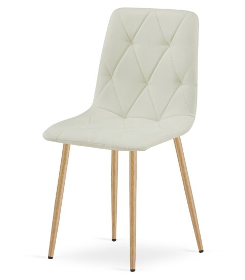 Krzesło LIBRA - beż materiał / nogi kolor drewna x 3 Krzesło LIBRA - beż materiał / nogi kolor drewna x 3