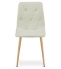 Krzesło LIBRA - beż materiał / nogi kolor drewna x 4