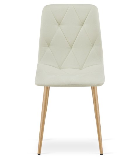 Krzesło LIBRA - beż materiał / nogi kolor drewna x 4 Krzesło LIBRA - beż materiał / nogi kolor drewna x 4