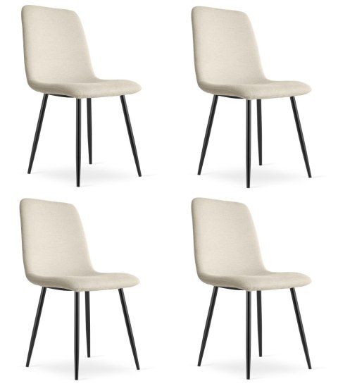 Krzesło RIFT - beż / nogi kolor czarny x 4 Krzesło RIFT - beż / nogi kolor czarny x 4