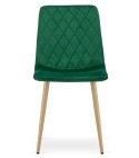 Krzesło TURIN - ciemna zieleń aksamit / nogi kolor drewna x 3