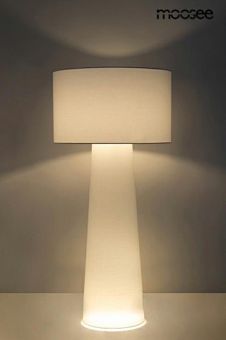 LAMPA PODŁOGOWA MOOSEE LUMINA, BIAŁA, TKANINA, DESIGN, SALON, LOFT, 202CM