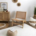 FOTEL BOHO, NATURALNY, DREWNIANY, DO SALONU, PLECIONKA, PROSTY, RETRO 64 CM