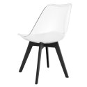 Krzesło MARK - przezroczyste / nogi czarne x 1