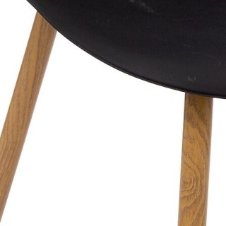 NOWOCZESNE CZARNE KRZESŁO PATIO, DO JADALNI, SALONU, METAL, SOLIDNE, PROSTE