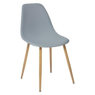 NOWOCZESNE SZARE KRZESŁO PATIO, DO JADALNI, SALONU, METAL, SOLIDNE, PROSTE