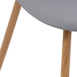 NOWOCZESNE SZARE KRZESŁO PATIO, DO JADALNI, SALONU, METAL, SOLIDNE, PROSTE