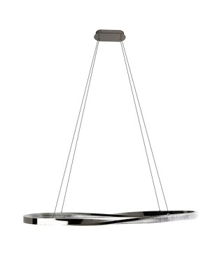 LAMPA WISZĄCA LED MOOSEE LUMINO CZARNA 120CM, 41W, NOWOCZESNA, SALON, LOFT
