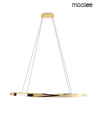LAMPA WISZĄCA LED LUMINO ZŁOTA, 41W, 120CM, NOWOCZESNA, SALON, MOOSEE