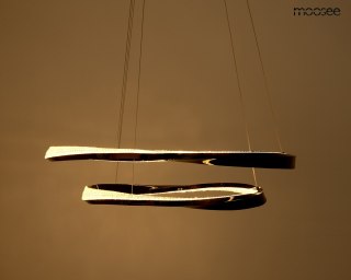LAMPA WISZĄCA LUMINA MOOSEE CZARNA, NOWOCZESNA, SALON, RING, 80CM, 9XE14