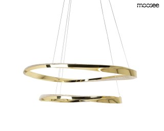 LAMPA WISZĄCA MOOSEE LUMINA ZŁOTA, RING, NOWOCZESNA, GLAMOUR, SALON, 80CM