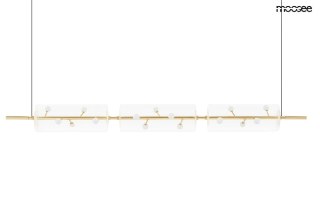 LAMPA WISZĄCA AURELIA ZŁOTA MOOSEE, LED, SZKLANA, GLAMOUR, DESIGN, 125CM