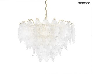 LAMPA WISZĄCA AURELIA 60 ZŁOTA, MOOSEE, GLAMOUR, DO SALONU, SZKŁO, 9XE14