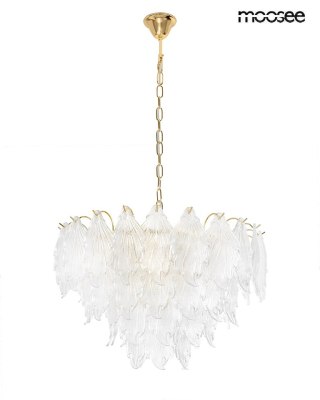 LAMPA WISZĄCA AURELIA 60 ZŁOTA, MOOSEE, GLAMOUR, DO SALONU, SZKŁO, 9XE14