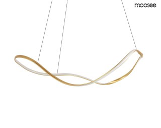 LAMPA WISZĄCA LED MOOSEE AURALUX 80 ZŁOTA, NOWOCZESNA, DO SALONU, ART DECO