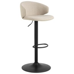 STOŁEK BAROWY HOKER PIVOTÉ, OBROTOWY, REGULOWANY, BEŻOWY, TKANINA, LOFT