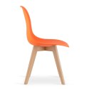 Krzesło KITO pomarańcz / nogi naturalne x 1