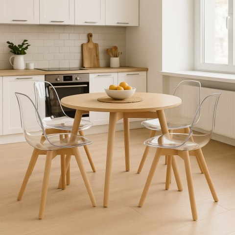 Krzesło KITO przezroczyste / nogi naturalne x 1